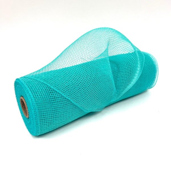 Aqua Blue - Deco Mesh Solid Color - ( 10 Inch x 10 Yards ) Online - Image 2