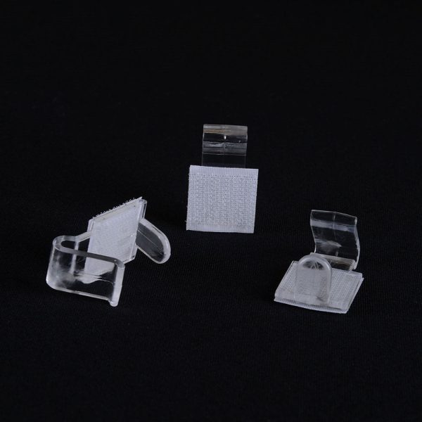 1 Dozen LARGE Plastic Table Skirt Clips - Clear 1 Inch For Sale