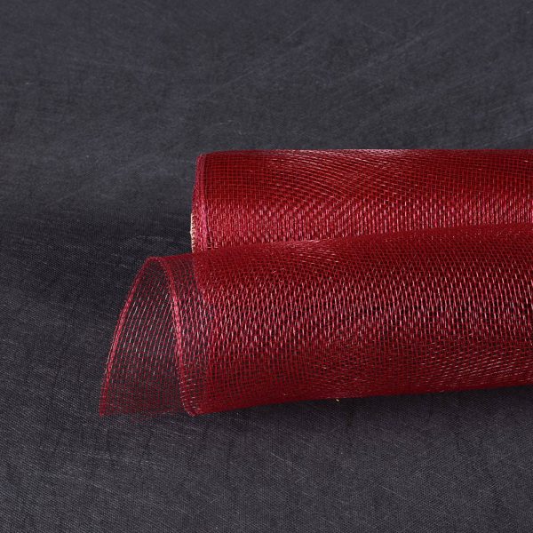 Burgundy - Deco Mesh Solid Color - ( 21 Inch x 10 Yards ) Hot on Sale - Image 2