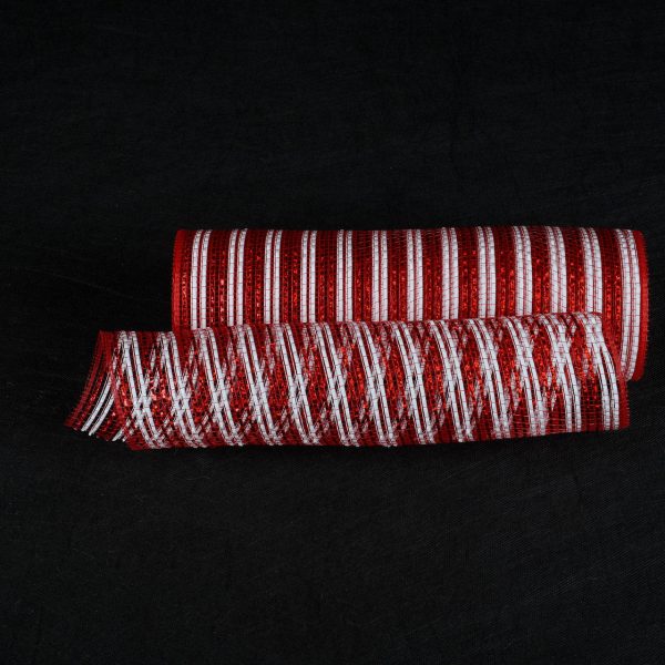 Red White Christmas Mesh - 10 Inch x 10 Yards on Sale - Image 4