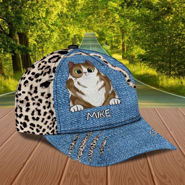 Cat Personalized Classic Cap, Personalized Gift for Cat Lovers, Cat Mom, Cat Dad - CP192PS05 Cheap - Image 3