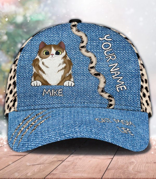 Cat Personalized Classic Cap, Personalized Gift for Cat Lovers, Cat Mom, Cat Dad - CP192PS05 Cheap - Image 2
