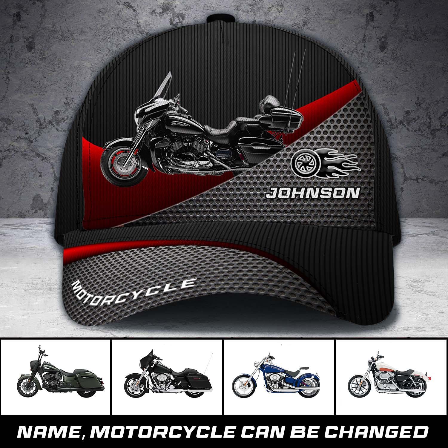 Motorcycle Carbon Personalized Cap, Personalized Gift for Motorcycle Lovers, Motorcycle Riders – CP175PS08 Online Sale