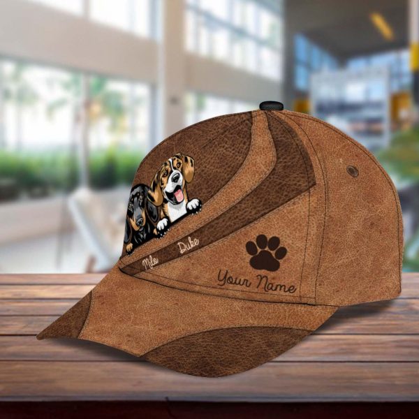 Dog Brown Curves And Paw Personalized Classic Cap, Personalized Gift for Dog Lovers, Dog Dad, Dog Mom - CP035PS07 Online Sale - Image 5