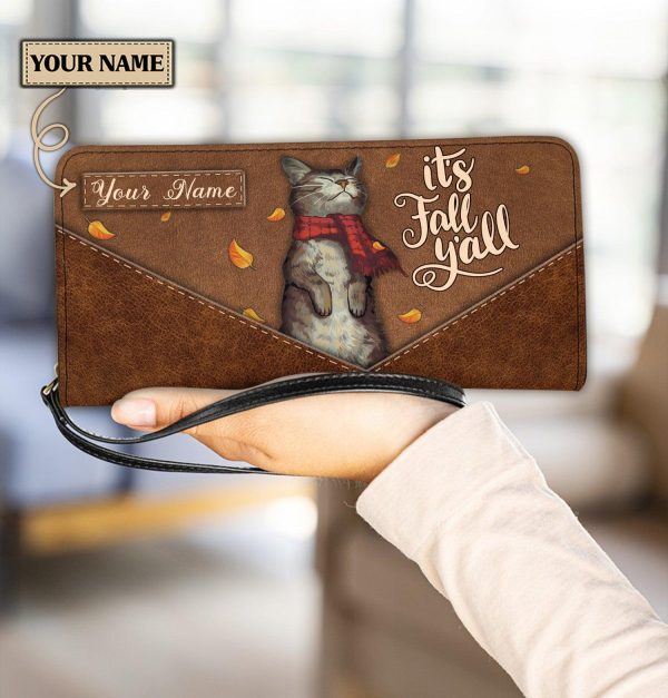 Personalized Cat Clutch Purse, Personalized Gift for Cat Lovers, Cat Mom, Cat Dad - PU1942PS Online